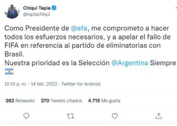 AFA apela el fallo de la FIFA