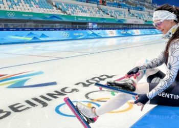 La neuquina Rodríguez López compitió en patinaje de velocidad