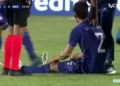 Lesión grave de Marcos Di Césare durante el partido ante Argentinos Juniors