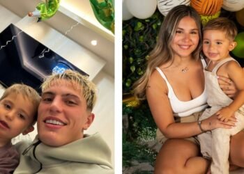 La emotiva despedida de la expareja de Garnacho tras dejar su hogar junto a su hijo